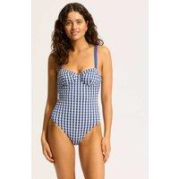 Bella Gingham Wired High Leg Swimsuit