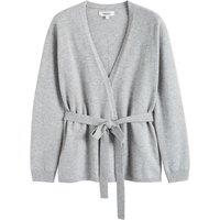 Wool Rich Wrap Cardigan with Cashmere