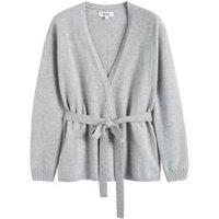 Wool Rich Wrap Cardigan with Cashmere