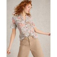 Pure Cotton Jersey Printed V-Neck Shirt