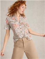 Pure Cotton Jersey Printed V-Neck Shirt