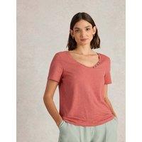Cotton Rich Scoop Neck T-Shirt