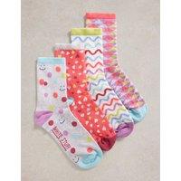 4pk Cotton Rich Ankle High Socks