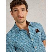 Regular Fit Cotton Rich Bowl Print Shirt