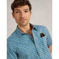 Regular Fit Cotton Rich Bowl Print Shirt