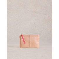 Leather Colour Block Pouch