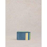 Leather Colour Block Cardholder Purse