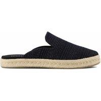 TOMS Metallic Flat Mule Espadrilles Black