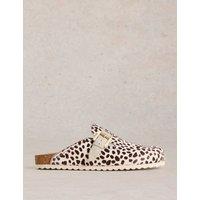 Suede Animal Print Mules