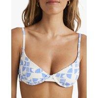 Cool Tide Ribbed Geometric Wired Bikini Top