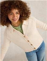 Pure Cotton Collared Button Front Cardigan