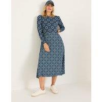 Geometric Midi Waisted Dress