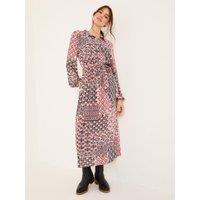 Geometric Button Through Midaxi Shirt Dress