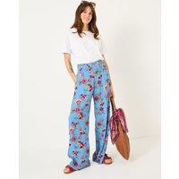 Floral Elasticated Waist Palazzo Trousers