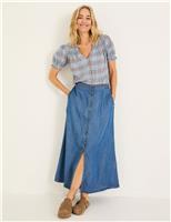 Pure Lyocell Denim Midi Skirt