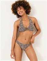 Leaf Printed Bikini Bottoms