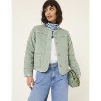 Pure Cotton Cord Quilted Bomber Jacket