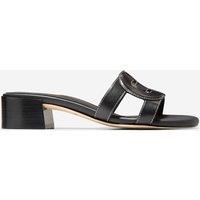 Chrisee Leather Block Heel Square Toe Mules