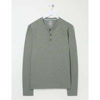 Pure Cotton Henley Long Sleeve T-Shirt