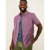 Pure Cotton Leaf Print Shirt