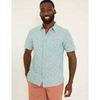 Pure Cotton Geometric Print Shirt