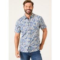 Pure Cotton Leaf Print Shirt