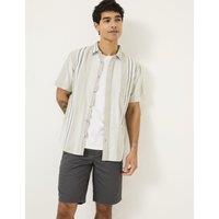 Pure Cotton Striped Overshirt