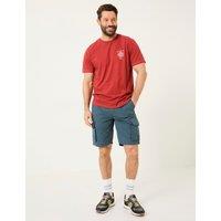 FatFace Regular Fit Pure Cotton Cargo Shorts Blue