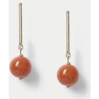 Stick and Ball Drop Earrings