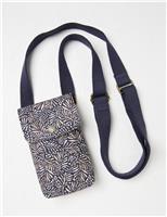 Leaf Print Cross Body Phone Bag
