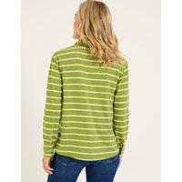 Pure Cotton Striped V-Neck Top