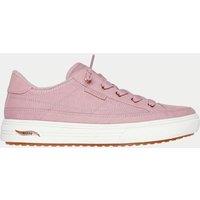 Skechers Arch Fit Arcade Meet Ya There Canvas Trainers Mauve