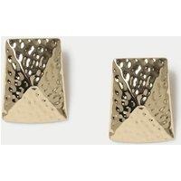 Oversized Hammered Rectangular Earrings