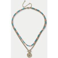 Turquoise Beaded Chain Multi Row Neckwear