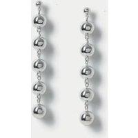 Silver Tone Cascading Ball Drop Earrings