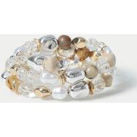 Semi Precious and Clear Mixed Pebble Wristwear