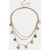 Multi Real Stone Layering Necklace