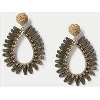 Raffia Flat Droplet Earrings