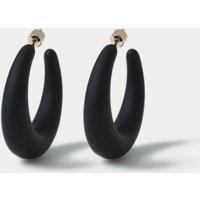 Black Curved Shape Earrings