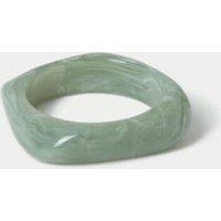 Green Resin Square Bangle