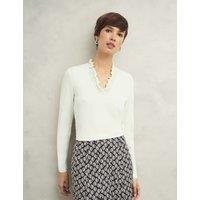 V-Neck Frill Detail Top
