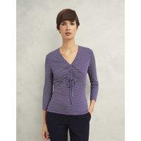 Printed Tie Front Top