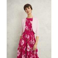 HOBBS Modal Rich Cropped Cardigan Pink
