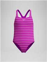 Printed Medalist Striped Swimsuit (5-16 Yrs)