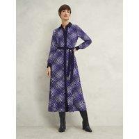 Checked Collared Midaxi Shirt Dress