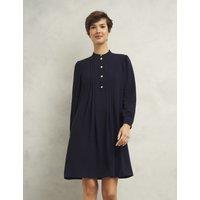 Button Detail Knee Length Shift Dress