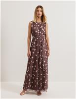 Chiffon Polka Dot Sleeveless Jumpsuit