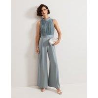 Sleeveless Waisted Jumpsuit