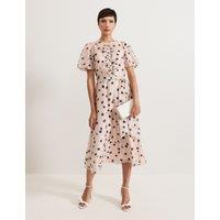 Modal Rich Polka Dot Midi Skater Dress