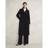 Wool Rich Belted Longline Tailored Coat